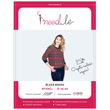 Wykrój do uszycia bluzy Magda I Needle