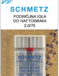 Igła Schmetz podwójna do grubszych nici