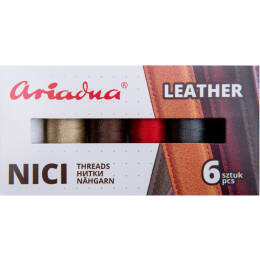 Zestaw nici Ariadna Skóra (Leather) Tytan 60E/120m 6 kolorów