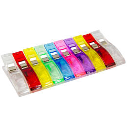 Klipsy spinacze do tkanin 12 x 56 - mix kolorów
